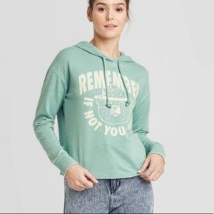 Smokey the Bear Mint Green Logo Hoodie NWOT